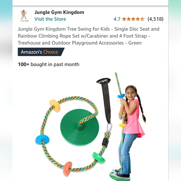 Jungle Gym Kingdom Swing Tree For Kids - Picture 2 of 2